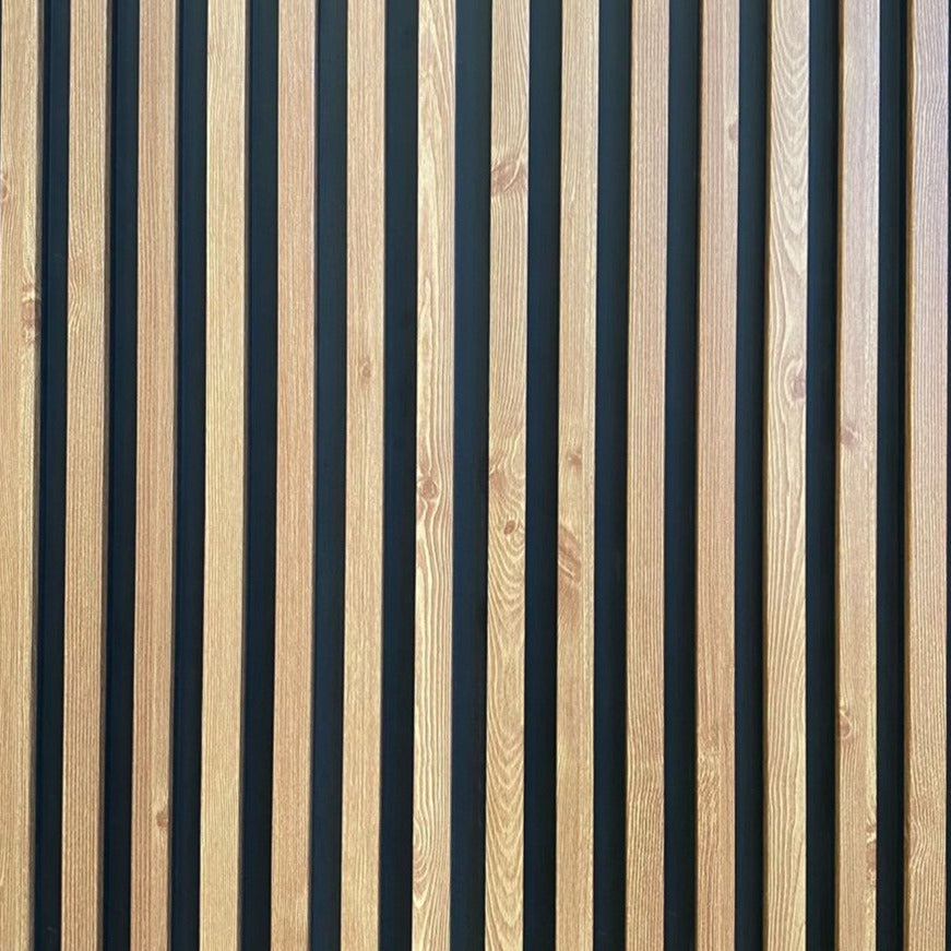 Wall Panel 150H Teak/Black 240x15x2,5 cm. (valor Un.)